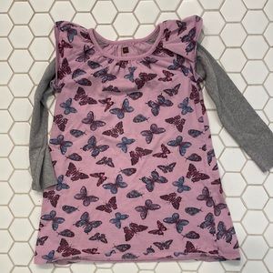 Tea Purple butterfly dress